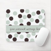 Minze Green und Brown Polka Dot Mouse Pad Mousepad (Mit Mouse)