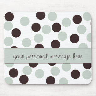 Minze Green und Brown Polka Dot Mouse Pad Mousepad