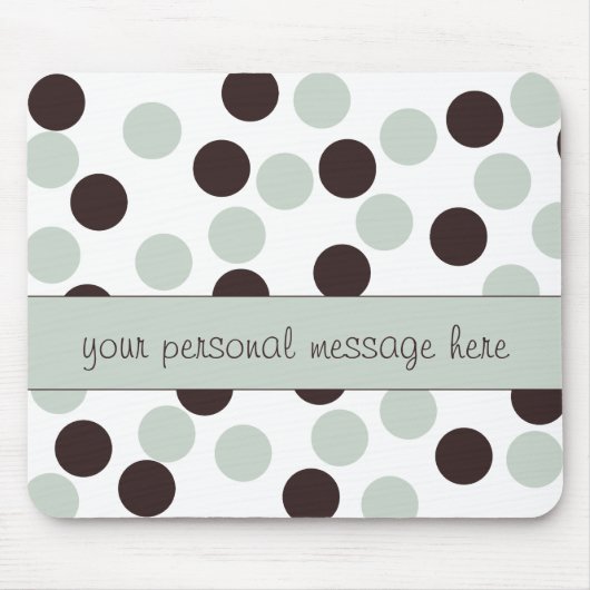 Minze Green und Brown Polka Dot Mouse Pad Mousepad (Vorne)