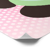 Minze Green und Pink Baby Panda Bear Poster (Ecke)