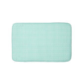 Minze Green und White Polka Dot Bath Mat Badematte (Vorderseite)