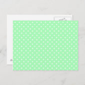 Minze Green und White Polka Dot Postkarte (Vorne/Hinten)