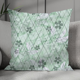 Minze Green Vintag Inspiriert Garten Diamant Kissen