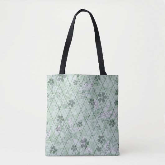 Minze Green Vintag Inspiriert Garten Diamant Tasche (Vorderseite)