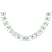 Minze Green Welcome Baby Bunting Flags Wimpelkette (Alle)