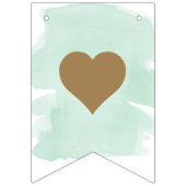 Minze Green Welcome Baby Bunting Flags Wimpelkette (Erste Fahne)