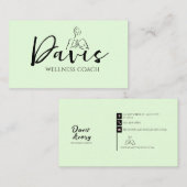 Minze Green Wellness Coach Business Card Visitenkarte (Vorne/Hinten)