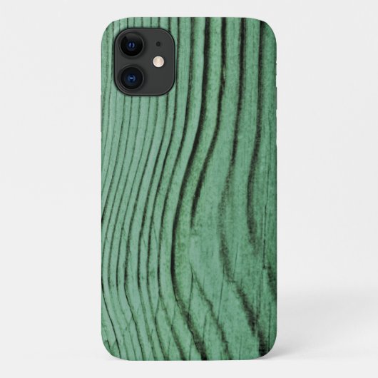 Minze Green Wood Grain Print Case-Mate iPhone Hülle (Rückseite)