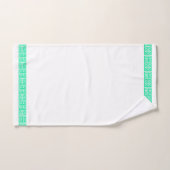Minze griechische Schlüsselgrenze Badhandtuch Set (Handtuch)