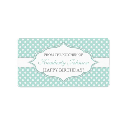 Minze grün aus der Küche der Geschenketiketten Adressaufkleber (Vorne)