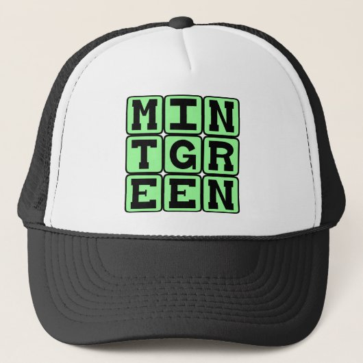 Minze grün, Farbe Truckerkappe (Vorderseite)