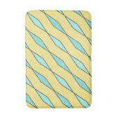 Minze grün gelb schwarz diagonal Retro Moderne Badematte (Vorderseite Vertikal)