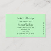 Minze Grün mit herrlichem Herzen Modernes Niedlich Visitenkarte (Rückseite)