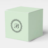 Minze Grün mit Schwarzer Laurel Kraath mit Monogra Geschenkschachtel (Vorderseite)