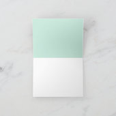 Minze grün & Orange Monogramm gefaltet Dankeschön Dankeskarte (Innenseite)