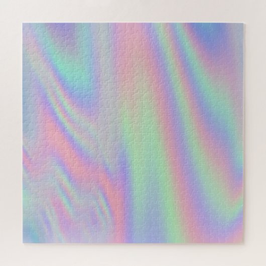 Minze grün rosa Iridescent Rainbow Ombre Puzzle (Horizontal)