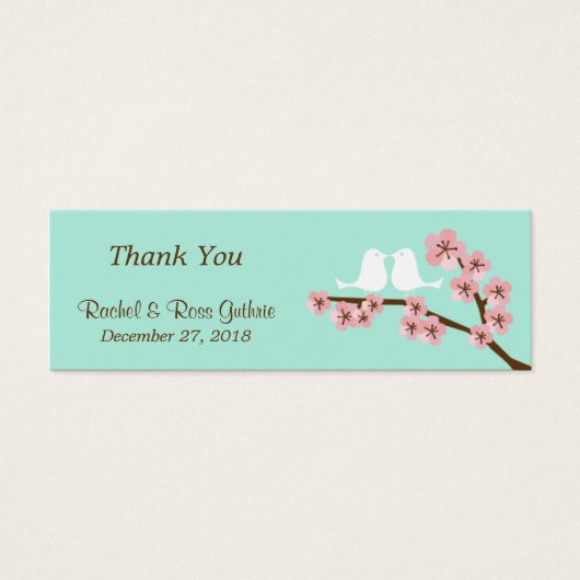 Minze Grün & Rosa Kirschblossom Moderne Hochzeit (Vorderseite)