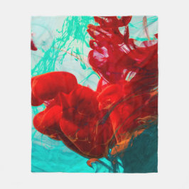 Minze grün & rot fleecedecke