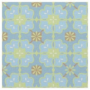 Minze Grün und Blau   Hübsches Blumenmuster Stoff