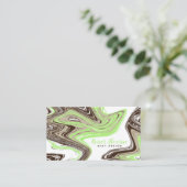 Minze, Grün und Schokolade Visitenkarte (Stehend Vorderseite)