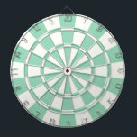 Minze grün und weiß dartscheibe<br><div class="desc">Minzgrün und Weiß Dart Board</div>