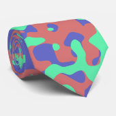 Minze grün, weich blau und hellrosa Camouflage Krawatte (Gerollt)
