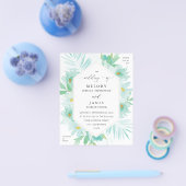 Minze Grünblütenhochzeit Flyer (Einzeln)