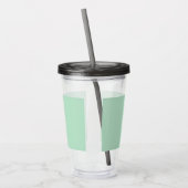 Minze grüne Akryltumbler mit Stroh Acryltrinkbecher (Links)