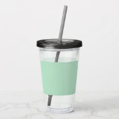 Minze grüne Akryltumbler mit Stroh Acryltrinkbecher (Rückseite)