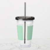 Minze grüne Akryltumbler mit Stroh Acryltrinkbecher (Rechts)