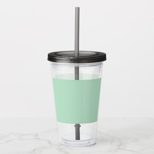 Minze grüne Akryltumbler mit Stroh Acryltrinkbecher (Vorderseite)