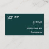 Minze grüne Band - Dunkelgrün Visitenkarte (Rückseite)