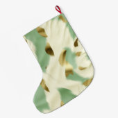 Minze grüne Creme Gold Cowhid Großer Weihnachtsstrumpf (Rückseite (Hängend))