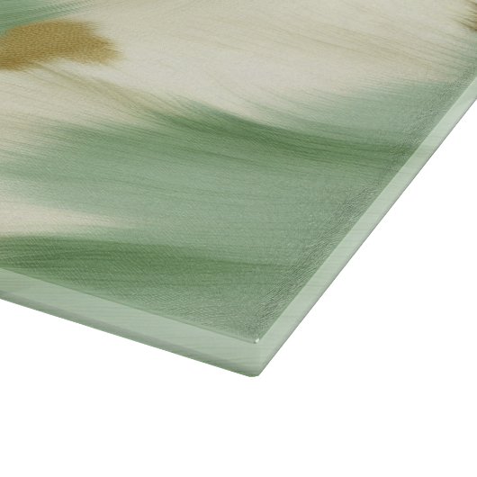 Minze grüne Creme Gold Cowhid Schneidebrett (Ecke)