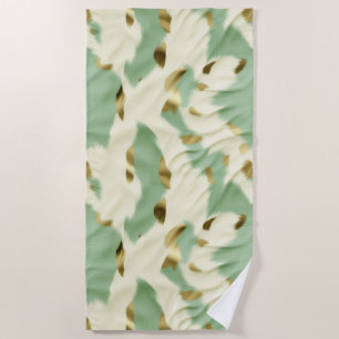 Minze grüne Creme Gold Cowhid Strandtuch