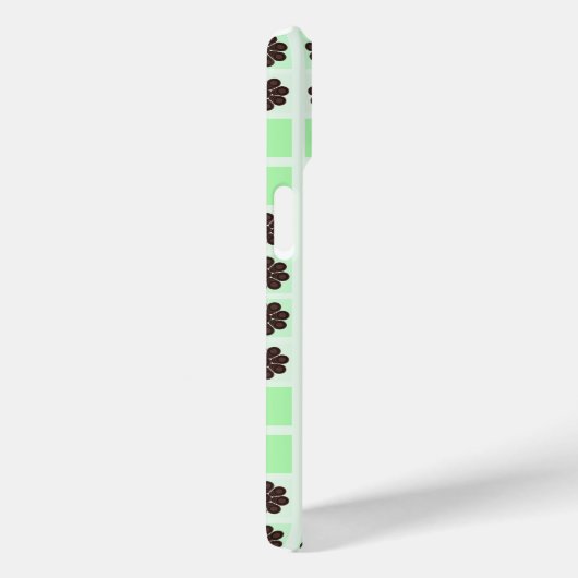 Minze, grüne Creme und Schokolade-Steppmuster Case-Mate iPhone Hülle (Rückseite / Rechts)