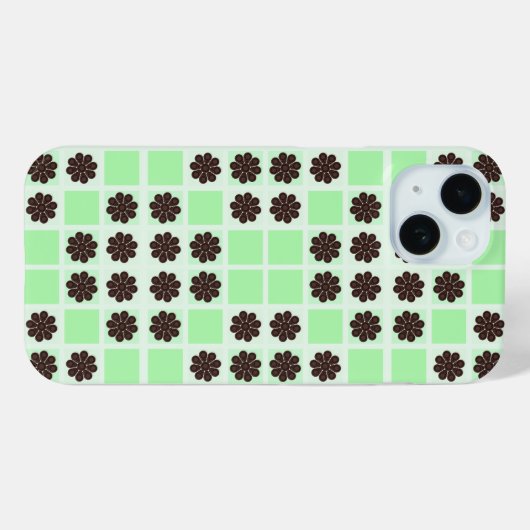 Minze, grüne Creme und Schokolade-Steppmuster Case-Mate iPhone Hülle (Rückseite (Horizontal))