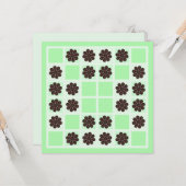 Minze, grüne Creme und Schokolade-Steppmuster Karte (Vorderseite/Rückseite Beispiel)