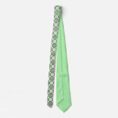 Minze, grüne Creme und Schokolade-Steppmuster Krawatte (Rückseite)