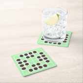 Minze, grüne Creme und Schokolade-Steppmuster Rechteckiger Pappuntersetzer (Vor Ort)