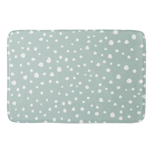 Minze, grüne Dalmatiner, Dalmatiner Punkte, gepunk Badematte (Vorderseite)