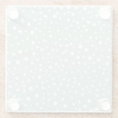 Minze, grüne Dalmatiner, Dalmatiner Punkte, gepunk Glasuntersetzer (Rückseite)