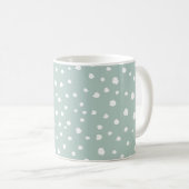 Minze, grüne Dalmatiner, Dalmatiner Punkte, gepunk Kaffeetasse (VorderseiteRechts)