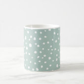 Minze, grüne Dalmatiner, Dalmatiner Punkte, gepunk Kaffeetasse (Mittel)