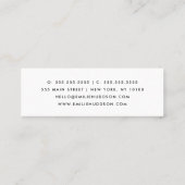 Minze, grüne Dalmatiner, Dalmatiner Punkte, gepunk Mini Visitenkarte (Rückseite)