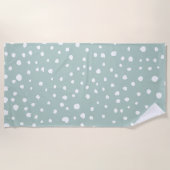 Minze, grüne Dalmatiner, Dalmatiner Punkte, gepunk Strandtuch (Vorderseite)