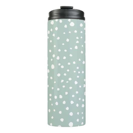 Minze, grüne Dalmatiner, Dalmatiner Punkte, gepunk Thermosbecher (Vorderseite)