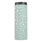 Minze, grüne Dalmatiner, Dalmatiner Punkte, gepunk Thermosbecher (Rückseite)