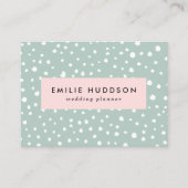 Minze, grüne Dalmatiner, Dalmatiner Punkte, gepunk Visitenkarte (Vorderseite)