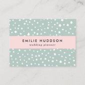 Minze, grüne Dalmatiner, Dalmatiner Punkte, gepunk Visitenkarte (Vorderseite)